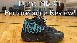 Puma MB01 Basketball Shoes  Lamelo Ball  Performance Review [upl. by Enram]