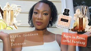 HAUL Mugler Alien Goddess edp vs Alien Goddess Intense plus Valentino Born in Roma Coral Fantasy [upl. by Pahl]