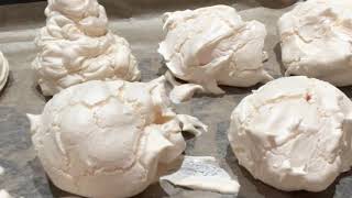 Homemade Baked Meringue recipe receta de merengue al horno [upl. by Merfe]