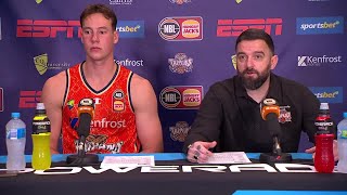 Adam Forde and Sam Mennenga press conference vs Melbourne United  Round 13 NBL24 [upl. by Nahij]