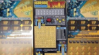 70 MIXER OF PA LOTTERY SCRATCH OFF TICKETS 3 MILLION GOLDEN TICKET amp 500000 CROSSWORD BLOWOUT WIN [upl. by Adnirolc547]