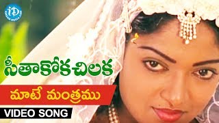 Maate Mantramu Video Song  Seethakoka Chiluka Movie  Karthik Aruna  SPBalu  Ilaiyaraaja [upl. by Helmer]