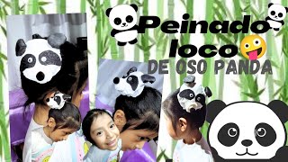 Peinado LOCO 🤪 de Panda 🐼 peinadoloco Peinadolocoparaniña [upl. by Ahel]