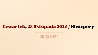 Nieszpory  28 listopada 2024 [upl. by Ranie]