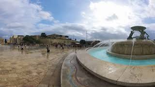 Triton Fountain Valletta Malta 360 [upl. by Einned348]