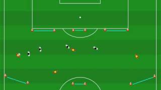 Fussballtraining Fussball Taktik 4erKette Animation 14 Viererkette ViererKette [upl. by Ammeg]