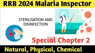 Disinfection and Sterilisation Health and Malaria Inspector RRB 2024  Latest Vacancy  Online class [upl. by Ardnas]