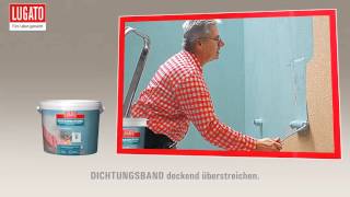 Anleitung Abdichtung Dusche und Bad dauerhaft wasserdicht mit Lugato Duschabdichtung [upl. by Adkins]