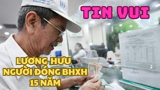 Tin vui về lương hưu cho người đóng BHXH 15 năm [upl. by Nnyluqcaj]