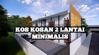 DESAIN KOS KOSAN 2 LANTAI MINIMALIS 3X6 M  KONTRAKAN 3 PETAK [upl. by Declan]