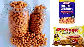 Perfect Coated Peanuts  commercial Coated Peanut Recipe  Nigerian Burger Snack [upl. by Switzer]