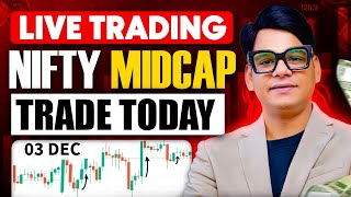 🔴03 DEC Nifty Midcap Finnifty live trading bank nifty trading optionstrading trading livetrading [upl. by Harriman811]