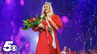 First active military member crowned Miss America 2024 [upl. by Nylrebma]