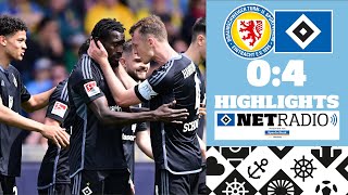 quotDA IST ER WIEDER DRINNENquot  Eintracht Braunschweig vs HSV  Highlights im HSVnetradio [upl. by Yajet]