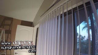 How To Replace Vertical Blinds Changing Headrails Taking Down Slats Installing Flashlight Vid Series [upl. by Fons]