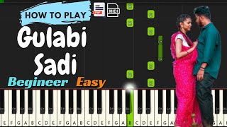 Play Gulabi Sadi in 3 Mins  Easy Piano Tutorial [upl. by Deanne]