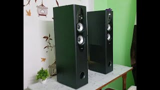 FampD T60X Tower Speaker Sound Test At Full Volume  220 Watt RMS [upl. by Hulen]