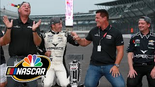 AJ Allmendinger puts Kaulig Racing into victory lane at Indianapolis  Motorsports on NBC [upl. by Byron353]