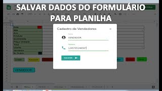 Planilhas Google  Salvar Dados de Formulário HTML para Planilha  Aula 29 [upl. by Kimberli725]