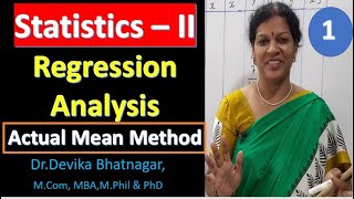 1 Regression Analysis Introduction amp Actual Mean Method from Statistics Subject [upl. by Bartolemo880]