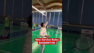 New Service Rules  BADMINTON [upl. by Kettie]