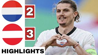 ⚪️Netherlands vs Austria 23 All GOALS amp Extended HIGHLIGHTS  EURO 2024 [upl. by Jackquelin]