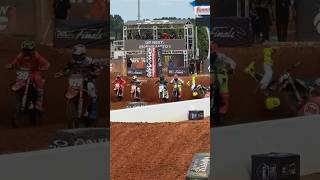 Jalek Swoll slams and causes a red flag supermotocross dirtbikes haidendeegan promotocross [upl. by Leibman]