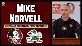 Mike Norvell Notre Dame Week Press Conference  UNC Recap  FSU Football  Warchant TV FSU [upl. by Kassaraba]