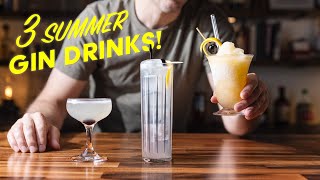 3 refreshing summer GIN drinks in 3 minutes [upl. by Nibor]