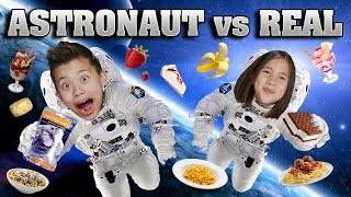 ASTRONAUT FOOD vs REAL FOOD CHALLENGE Outer Space Taste Test [upl. by Naras884]