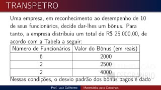 Desvio Padrão ✅ CESGRANRIO [upl. by Lira]