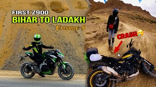 Bihar To Ladakh With Kawasaki Z900🚀  Bike Crash Ho Gaya😢  Sarchu To Dibring🤩  EPISODE5 [upl. by Ellita]