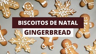 COMO FAZER BISCOITOS GINGERBREAD DE NATAL  Marina Morais [upl. by Oirasan]