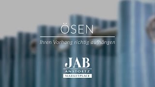 Vorhang mit Ösen richtig aufhängen I JAB ANSTOETZ Onlineshop [upl. by Ahaelam]