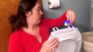 Kohler nite lite toilet seat installation and review [upl. by Anbul]