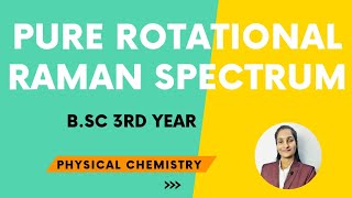 Pure Rotational Raman spectrum  Spectroscopy  BSc 3rd Year  By Priti Mam [upl. by Kerman]