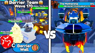 NEW BARRIER TEAM 😎 vs ENDLESS MODE BOSS 😱  Roblox Toilet Tower Defense [upl. by Einahpetse]