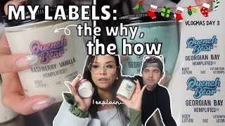 WHY are my PRODUCT LABELS like this and DATE NIGHT  vlogmas day 3 [upl. by Hi]