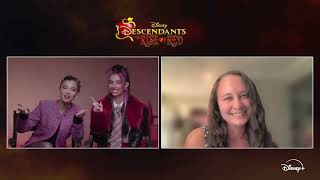 EXCLUSIVE Malia Baker amp Kylie Cantrall Talk Descendants The Rise of Red [upl. by Maurili]