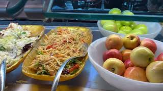 Royal Caribbean նավի կերակուրները Cruise Royal Caribbean Lunch Buffet Food at Windjammer [upl. by Lertnom]