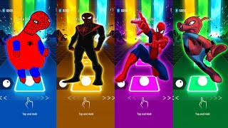 SpooderMan vs Miles Morales vs SpiderMan vs SpiderHam Tiles Hop Zone [upl. by Tamar]