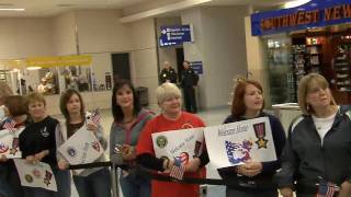 Troops at DFW Jan 6 2010 [upl. by Eiggam42]