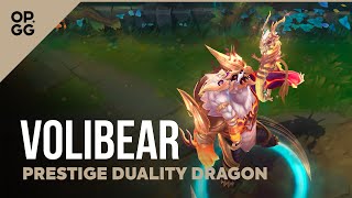 Prestige Duality Dragon Volibear  OPGG Skin Review  League of Legends [upl. by Zwart]