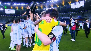 Lionel Messi vs Brazil Copa America Final 2021 Tears Of Joy With Celebrations  HD 1080i [upl. by Abbey]