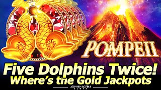 I Got Five Dolphins Twice NEW Wheres the Gold Jackpots Pompeii Slot Machine at Aliante Casino [upl. by Eidaj47]