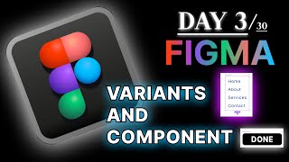 🧩 Day 3 Components and Variants FIGMA Day 330 [upl. by Okin]