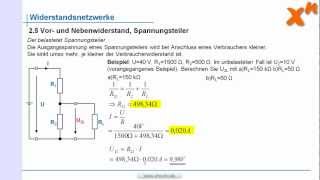 Elektrotechnik 25 Vor Nebenwiderstand und Spannungsteiler [upl. by Tteve]