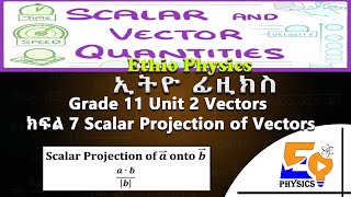 Grade 11 Unit 2 Part 7 Scalar Projection of Vectors [upl. by Orling]