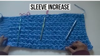 Quick sleeve increase  using 3 different hook sizes [upl. by Drona]