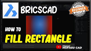 BricsCAD How To Fill Rectangle [upl. by Garfinkel]